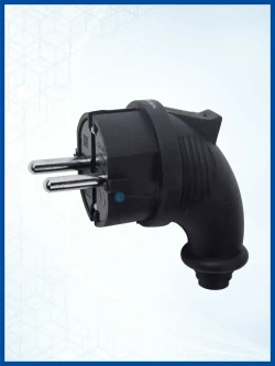 Вилка угловая UNIVersal c заземлением каучук 16А/250В/IP44