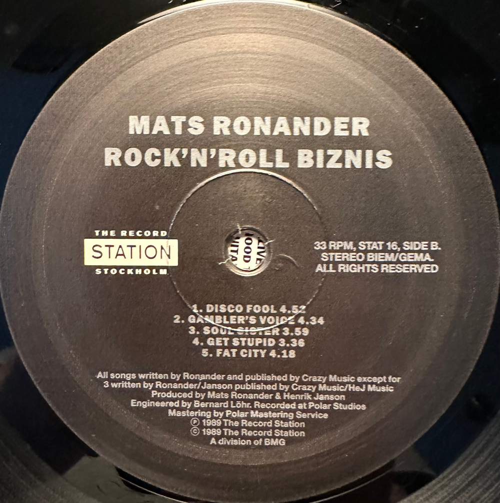 Mats Ronander - Rock 'N' Roll Biznis (Швеция 1989г.)