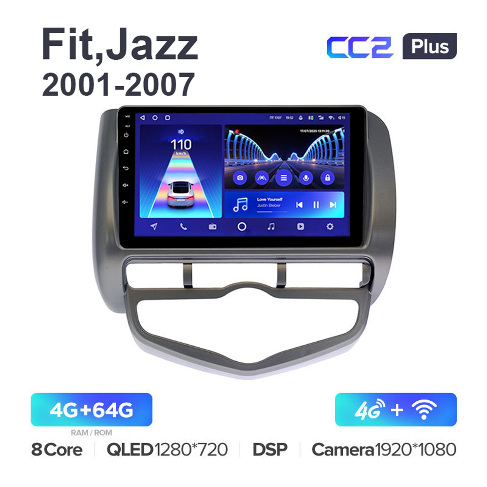 Teyes CC2 Plus 9"для Honda Fit, Jazz 2001-2007