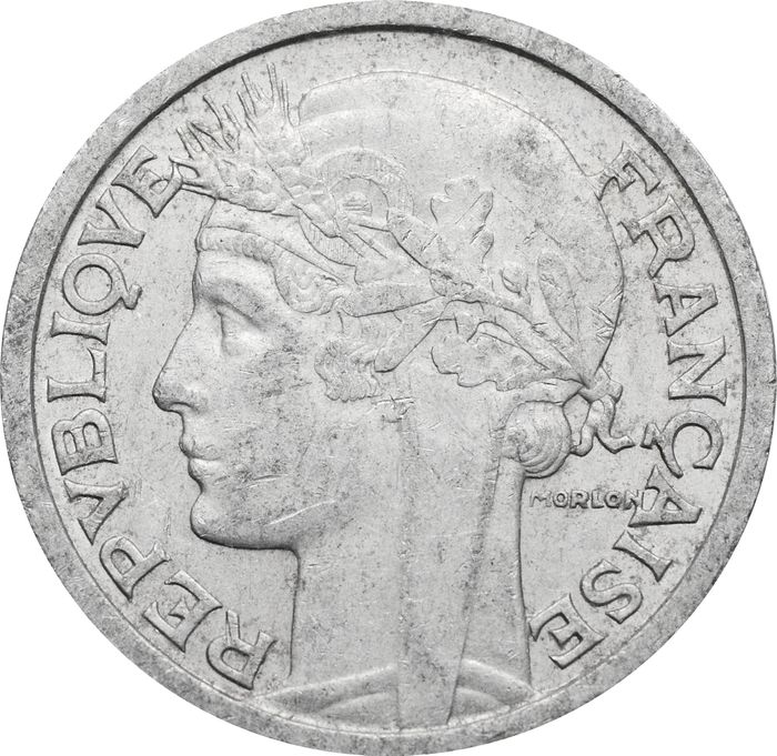 2 франка 1941-1959 Франция VF-XF