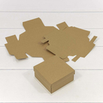 Коробка Для конфет сборная 10х10х5 см (Коричневый, Крафт)