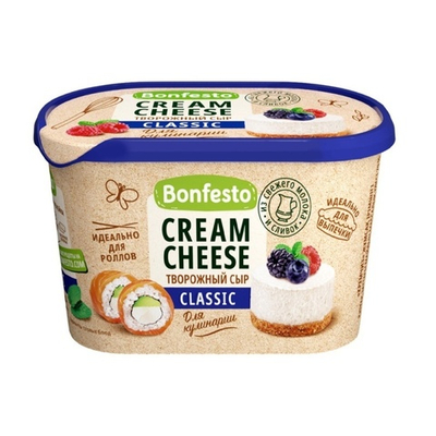 Сыр творожный "Кремчиз"" жир. 70% (фас. 400г, 6шт/уп) (Туровский МК ТМ Bonfesto)