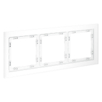 Рамка стеклянная VOLTUM S70 на 3 поста, (белый,матовый,стекло)