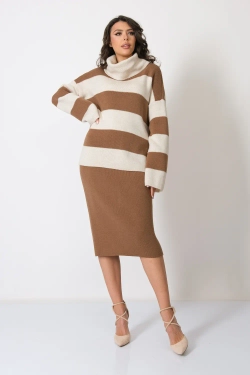 Костюм И 005/кофе-бежевый