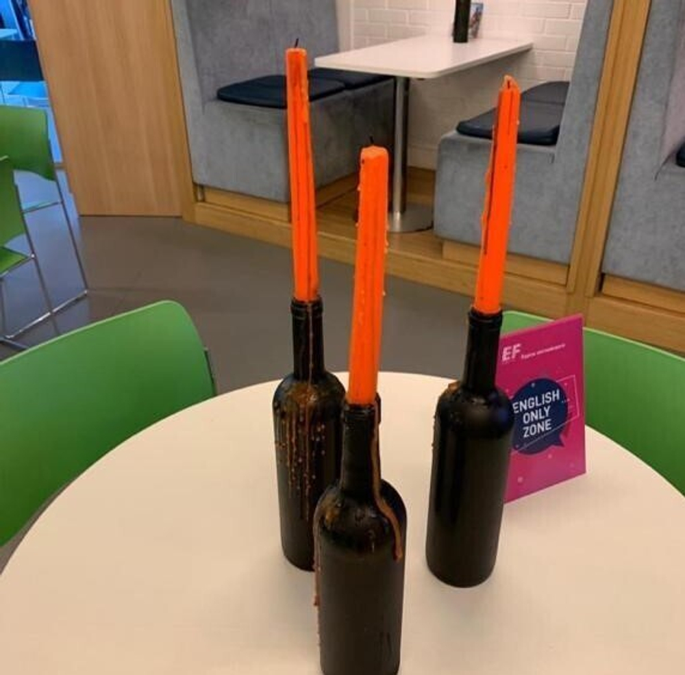 Свеча в бутылке