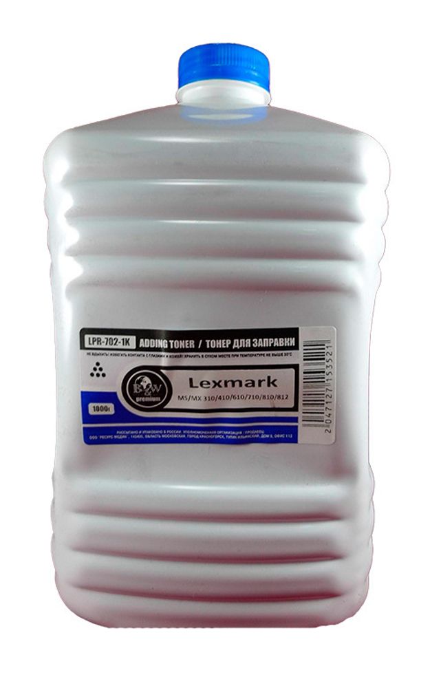 Тонер Lexmark MS/MX 310/410/610/710/810/812 1кг (Tomoegawa) B&amp;W Premium