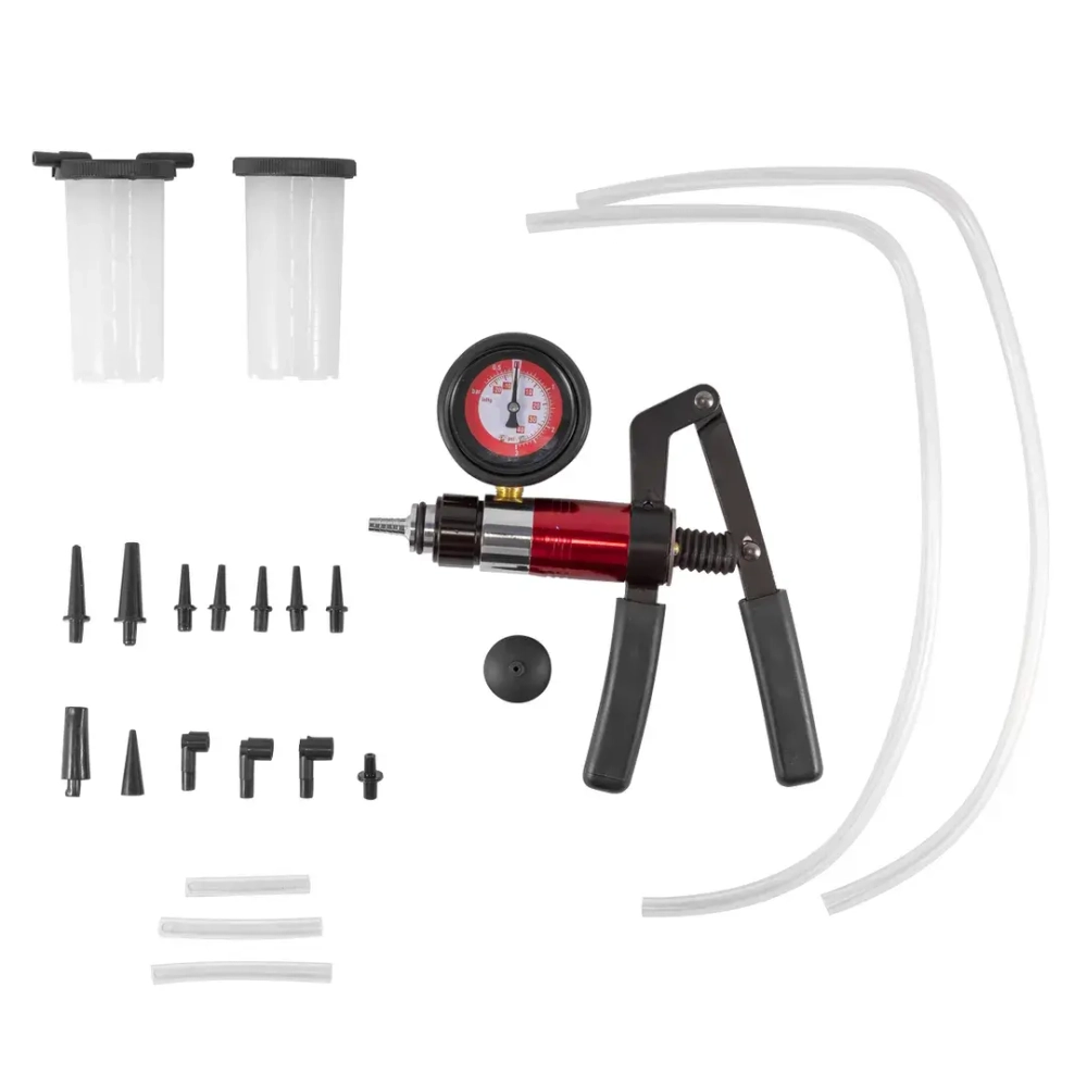 Приспособление для проверки герметичности систем (давление 0-3bar, вакуум -1 - 0 bar) в кейсе. RockForce##Rock FORCE RF-908G8