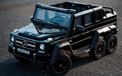 Электромобиль детский "Mercedes-Benz G63-AMG 4WD" шестиколёсный,  чёрный, 12V