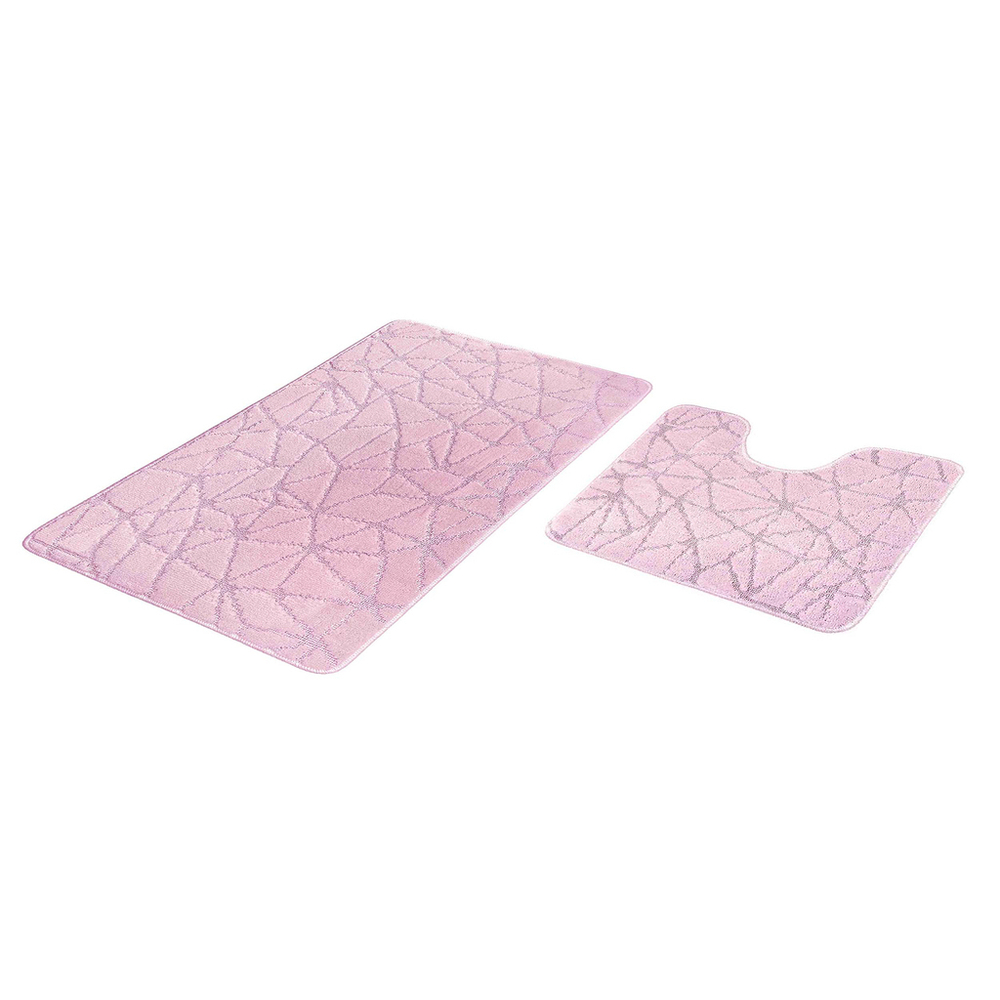 Набор ковриков д/ванной Shahintex PP 60*100+60*50 фламинго (01)