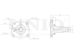 Ступица задняя (без ABS) UNIO HUB-20222