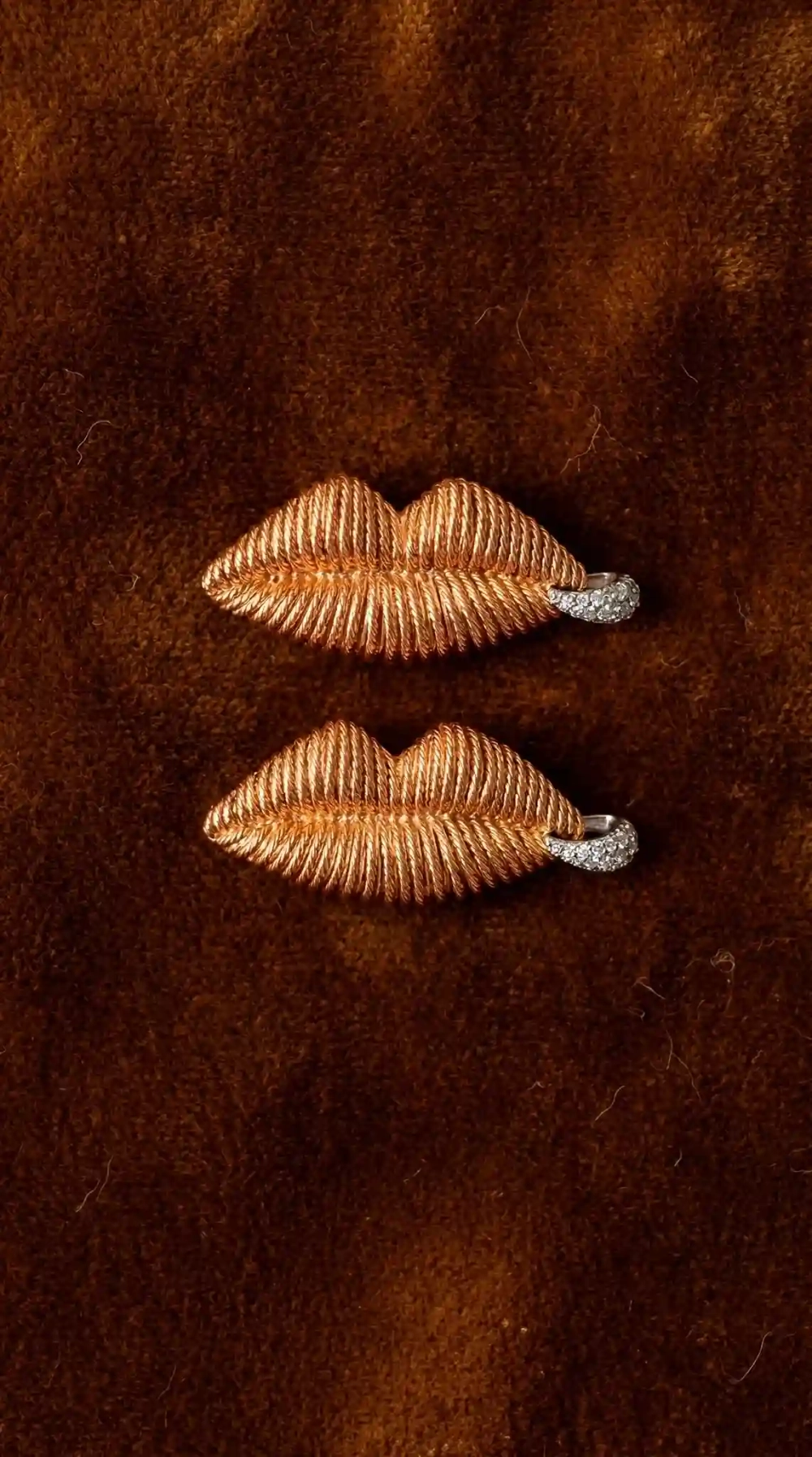 Серьги Lips, Золотой