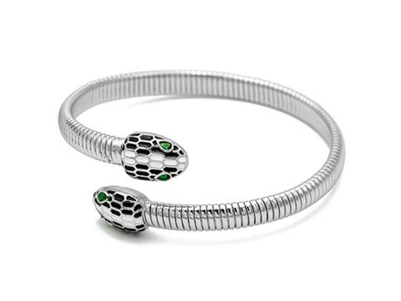 Браслет "Serpenti" с эмалью и стразами