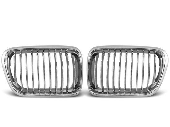 Решетка (ноздри) радиатора CHROME для BMW 3 E36 рест