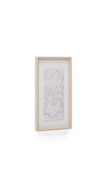 Durkan Абстрактная картина на переработанной бумаге белая 30 x 40 см