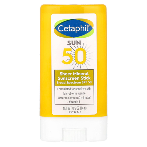 Cetaphil, Минеральное солнцезащитное средство-стик, SPF 50, 14 г (0,5 унции)