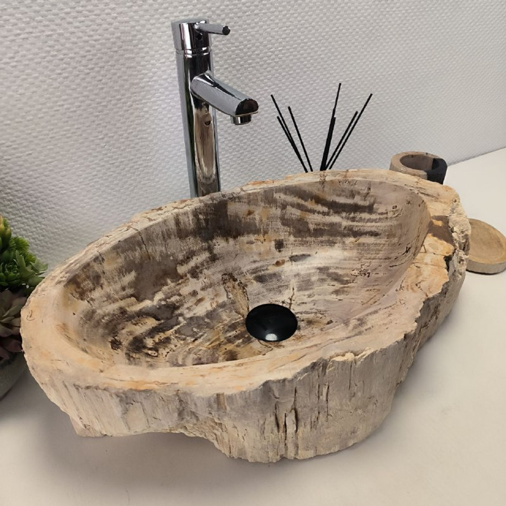 Раковина из окаменелого дерева Fossil Basin  57*35*15 см OD-02116