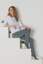 Пижама Sleeps с принтом на футболке (Размер: L) (Цвет: белый с серым)