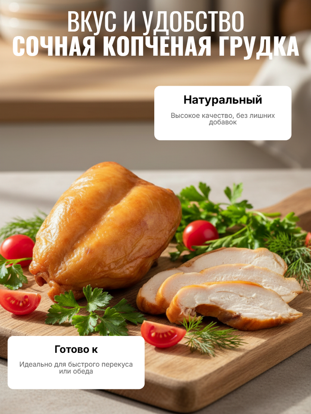 Грудка куриная в/к замороженная "МК Эко" 1 кг