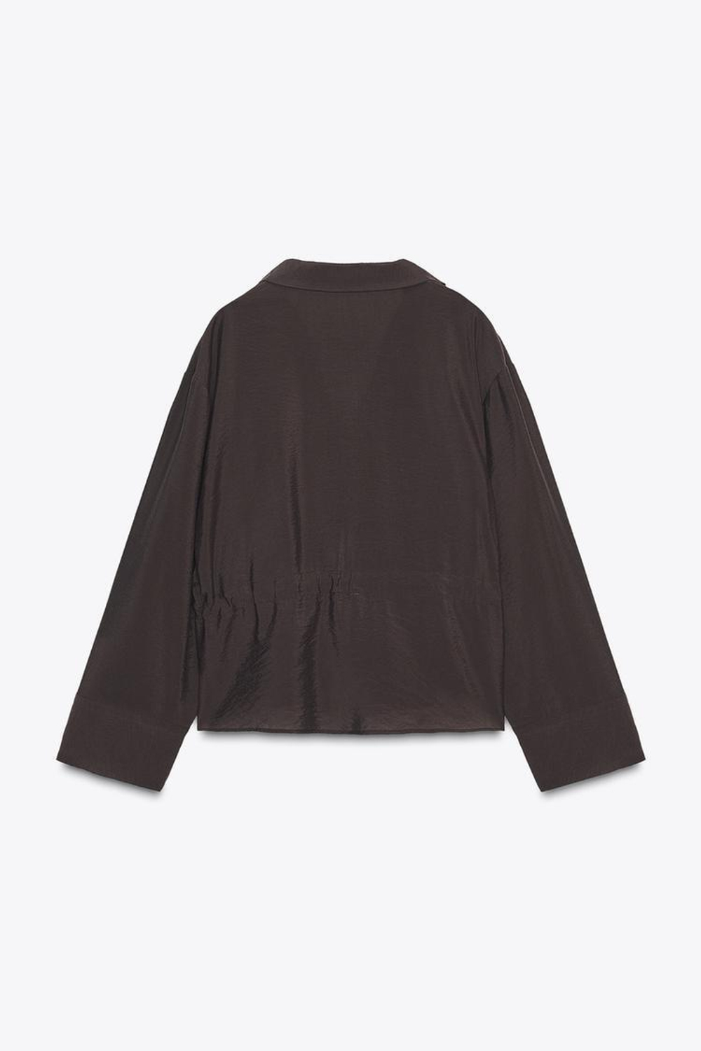 ZARA РУБАШКА С ЗАВЯЗКАМИ, КОРИЧНЕВЫЙ