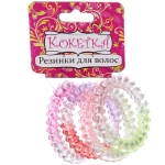 Резинки для волос силиконовые 4шт «Кокетка - Талуна», цвет микс d-5.5см●