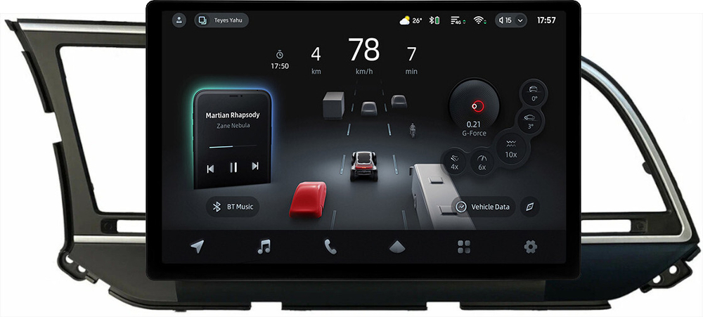 Магнитола для Hyundai Elantra 6 2016-2018 (без штатной КЗВ, рамка тип 1) - Teyes CC4-PRO монитор 13" 2K QLED на Android 13, Snapdragon 778G, 8+128, AI, CarPlay, DSP, 4G SIM-слот
