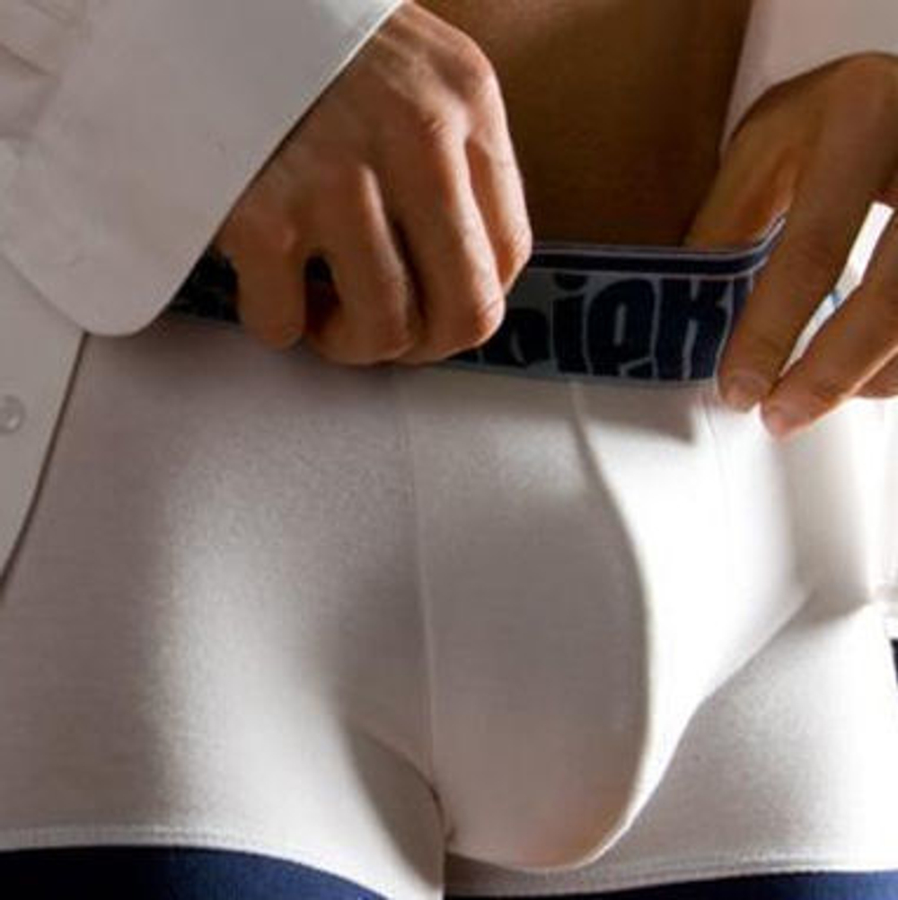 Мужские трусы боксеры Aussiebum Flaunt Hip Blue & White