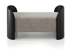 Банкетка Lagom 2 120 см (бежевый рогожка, черный)