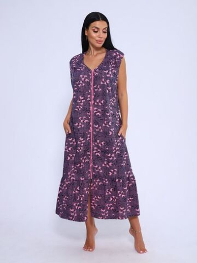 Халат женский "Оборка Б.Р" молния (945)