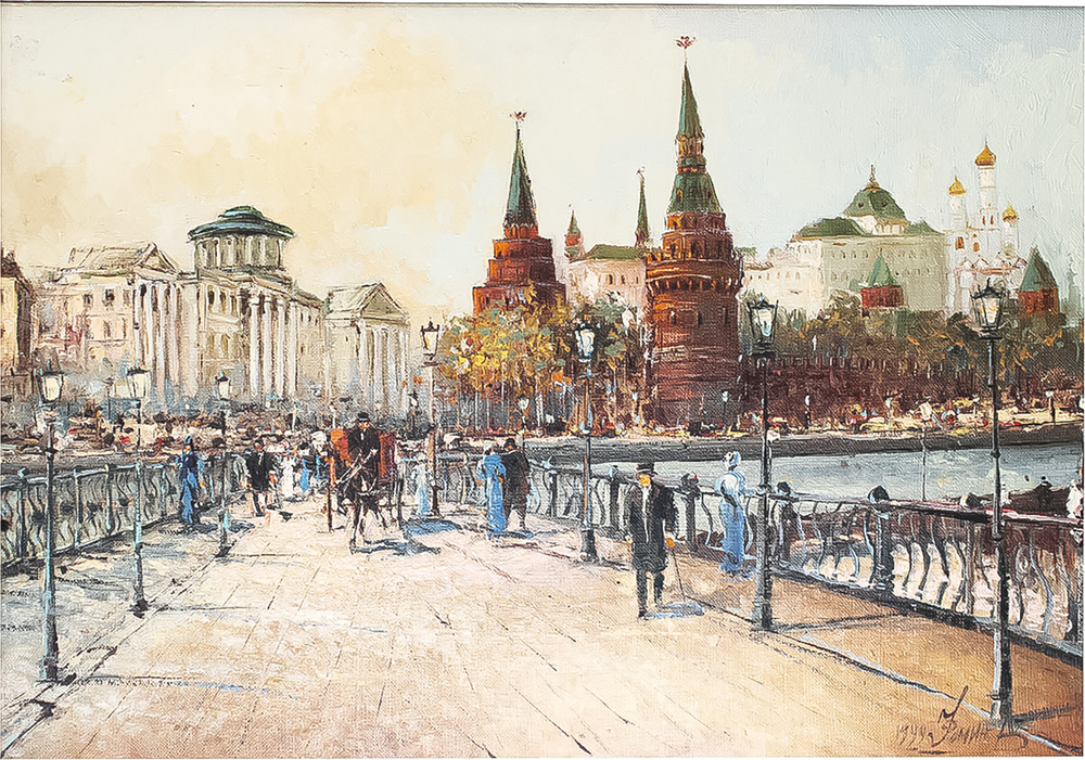 Фомин Александр Викторович (1966) . Вид на Кремль. Холст, масло 1999 г.