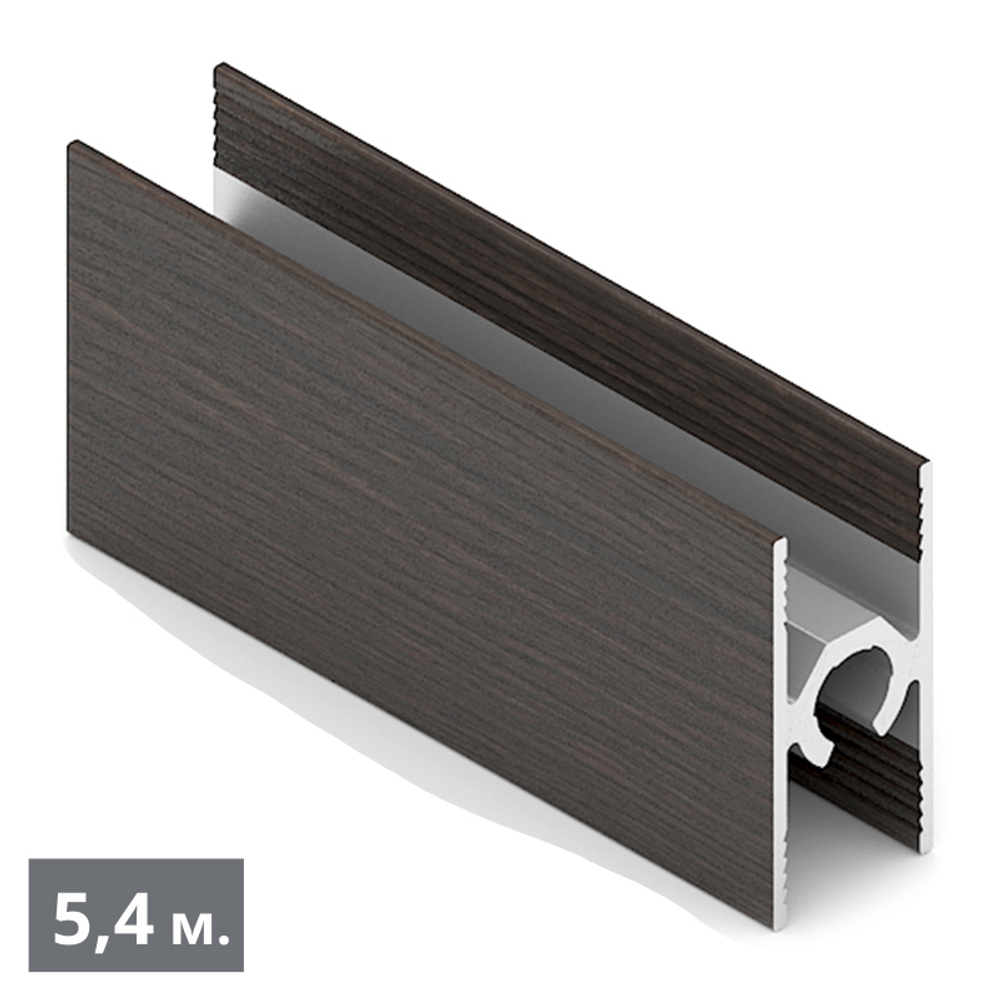 ЭКО Рамка средняя двери - центральный ригель (5,40 м) венге темный (ПВХ) (AE0452) Aristo (Out)