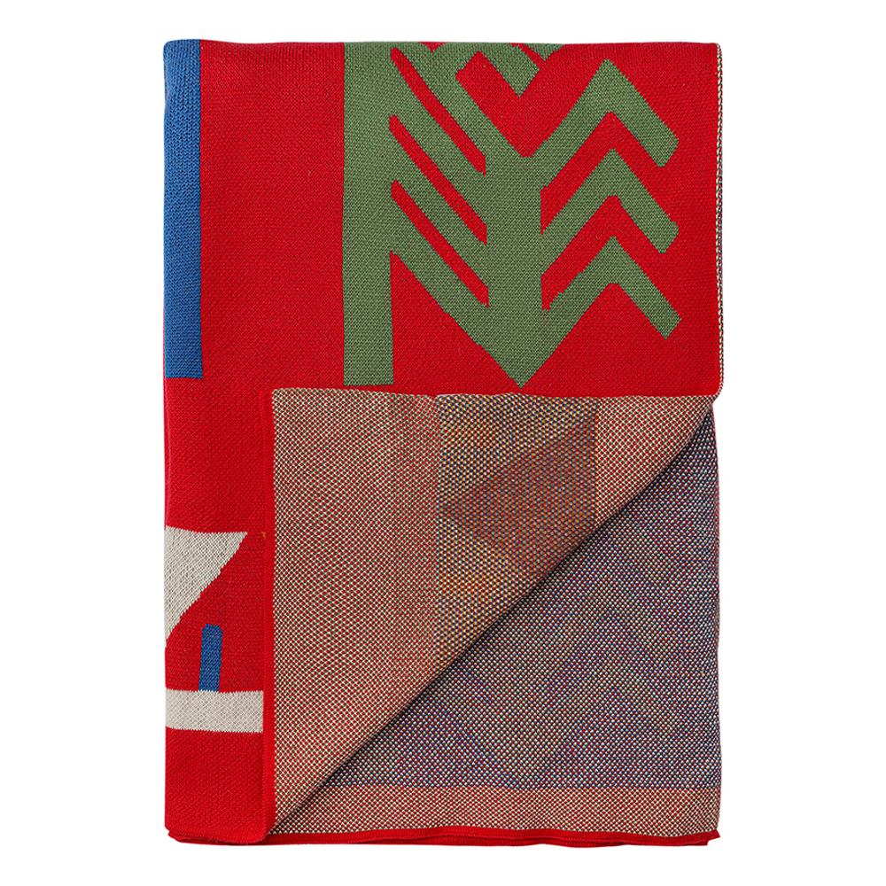 Плед из хлопка по мотивам чувашских орнаментов из коллекции cultural heritage, 130х180 см