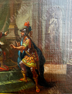 Школа старых мастеров. Царь Давид вручает письмо Урию. Испанская школа, XVIII в. Холст, масло.