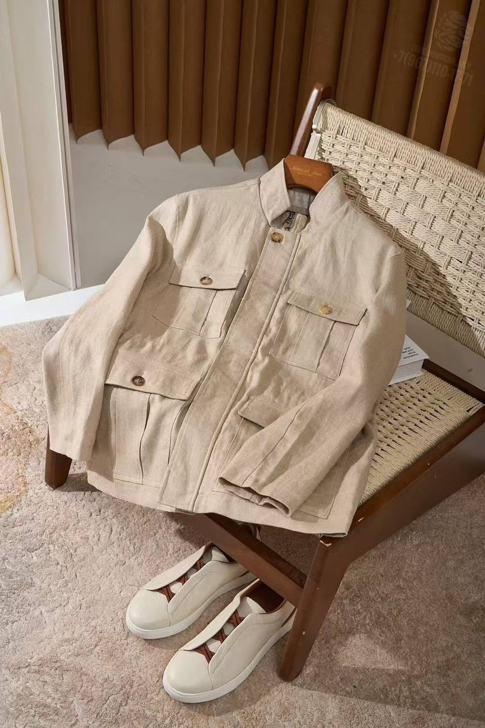 Льняная ветровка Loro Piana