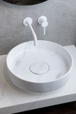 Boheme Раковина накладная Corian 400*130 Calacatta