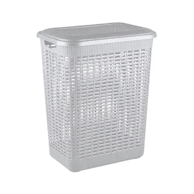 КОРЗИНА ДЛЯ БЕЛЬЯ 30Л, 370Х260Х465 ММ (Светло-серый)
