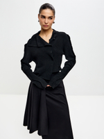 Юбка миди черная асимметричная WRON