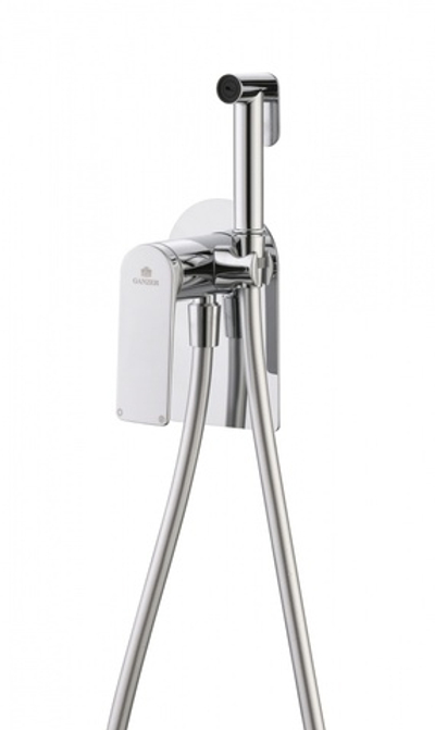 07157 Смеситель встраиваемый с ГИГ. душем (ХРОМ) GANZER (10/1шт)