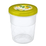 Банка с завинчивающейся крышкой с декором 1,2 л (Зеленый)