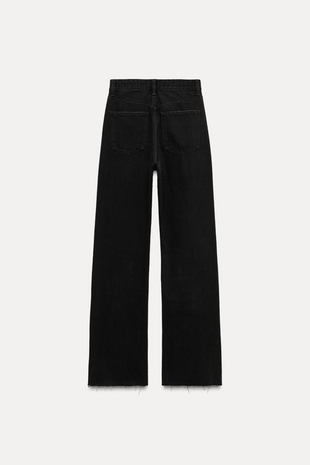 ZARA ДЖИНСЫ С ВЫСОКОЙ ПОСАДКОЙ TRF WIDE LEG, ЧЕРНЫЙ