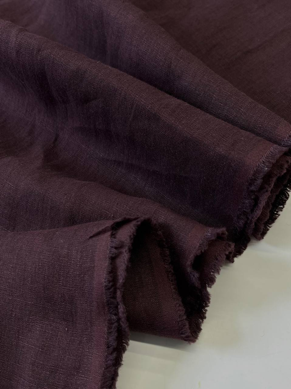 Лен с хлопком Max Mara вишневый