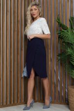 Юбка Трендовая вещь (темно-синяя) Ю13185-8М LT Collection