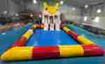 Надувная водная горка с бассейном «Бельчонок», 12*6,5*4,5 м