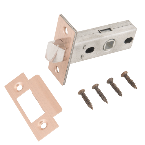 Защелка АЛЛЮР АРТ L45-8 АС старая медь, торц.планка 25мм б/ручек     / 11213