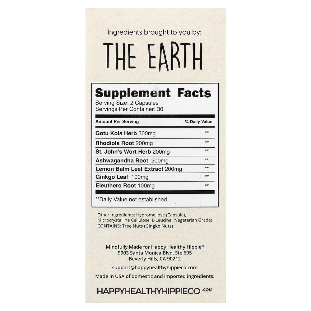 Happy Healthy Hippie, Joy-Filled®, для поддержки хорошего настроения, 60 растительных капсул