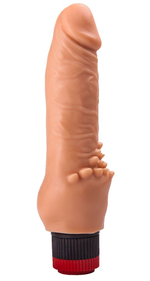 Гелевый вибратор с шипиками для массажа клитора - 22 см.