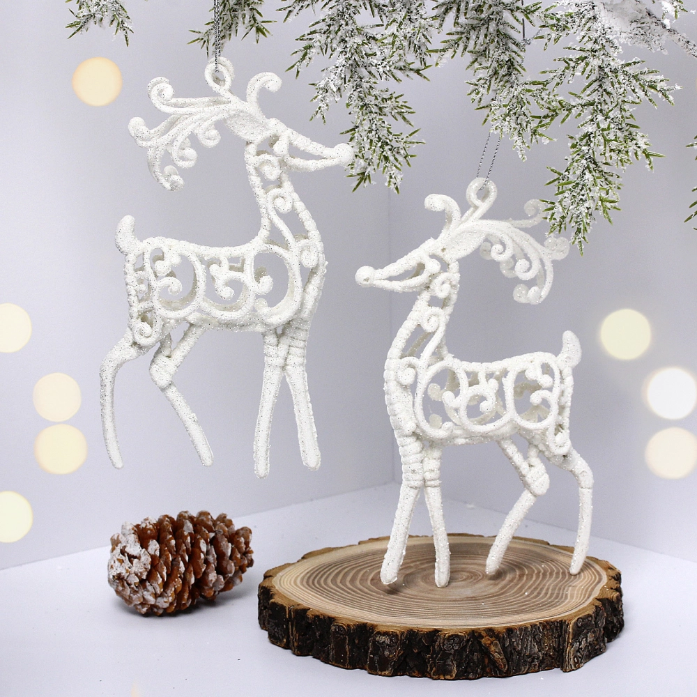 Подвеска «Волшебные рога» 10 см (набор 2 шт), белый