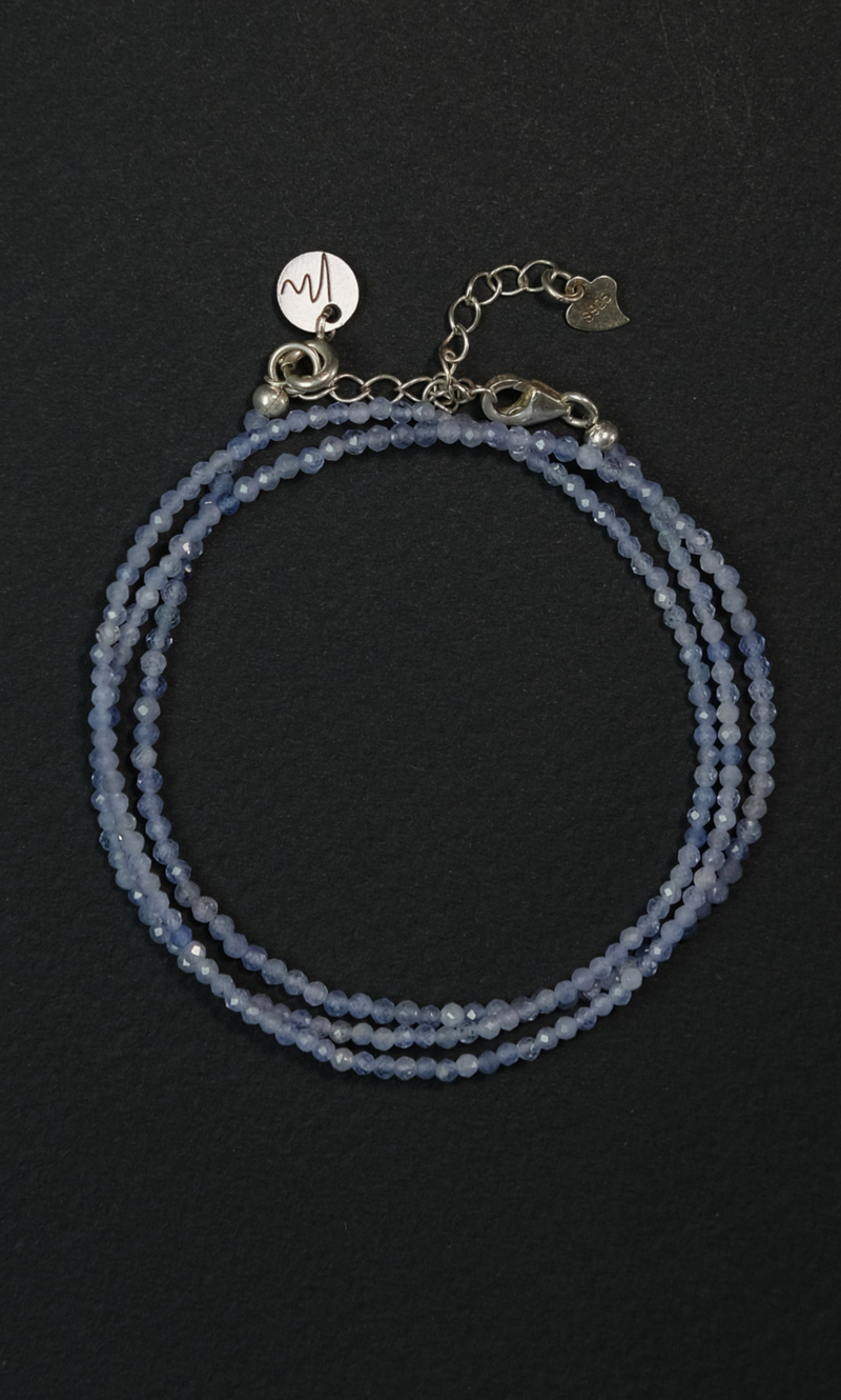 Цепочка "Memo about Finance" из танзанита на замочке 47-54 см