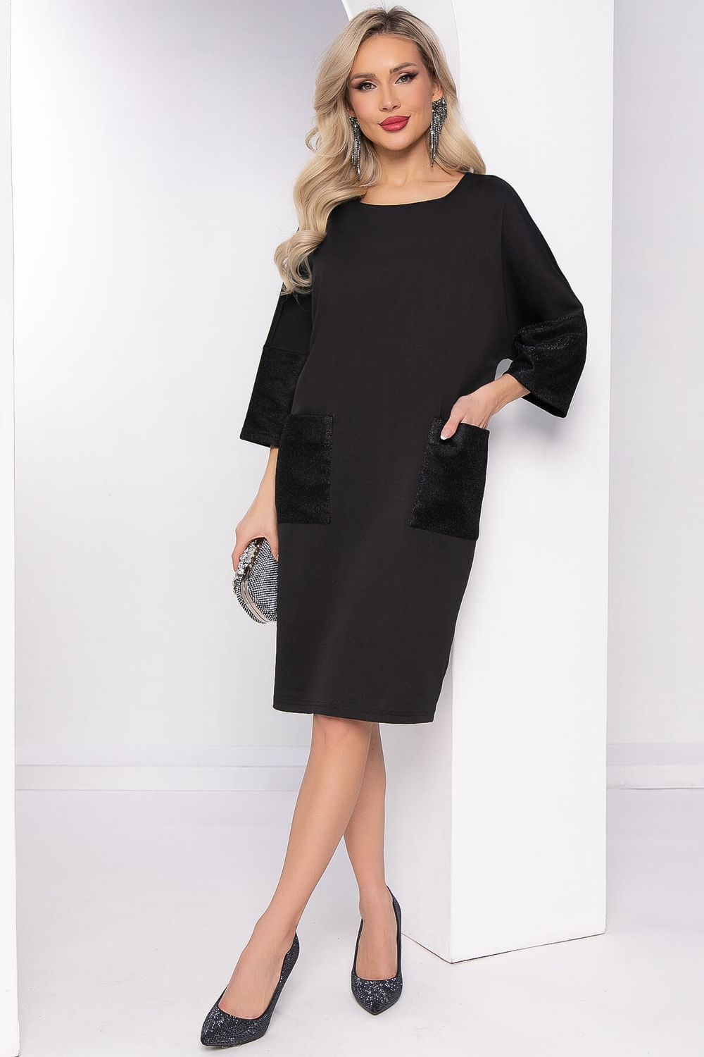 Платье "Кайла" (блэк) П8075 LT Collection