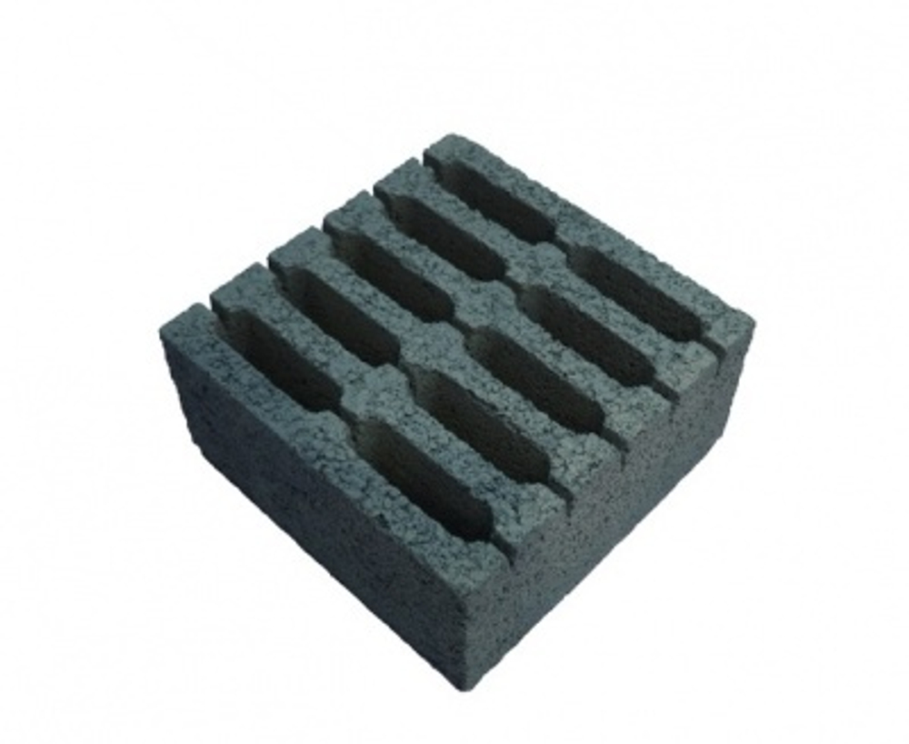 Керамзитоблок М 50 390х390х188 стеновой пустотелый, ВЗКГ