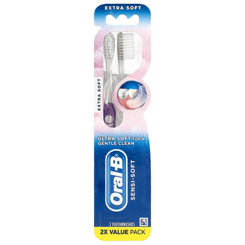Oral-B, Sensi-Soft, зубные щетки, Extra-Soft, 2 зубные щетки
